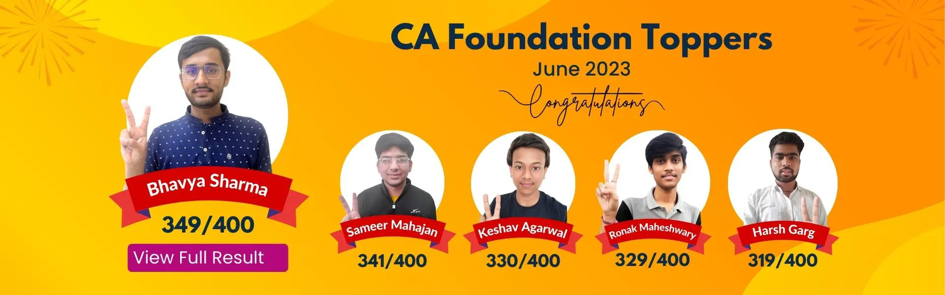 CA Foundation Toppers June 2023 Exams