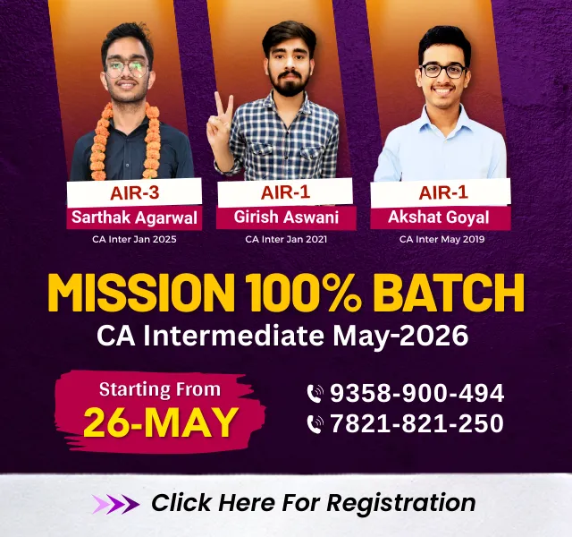 Mission 100% Batch CA Intermediate for May 2026