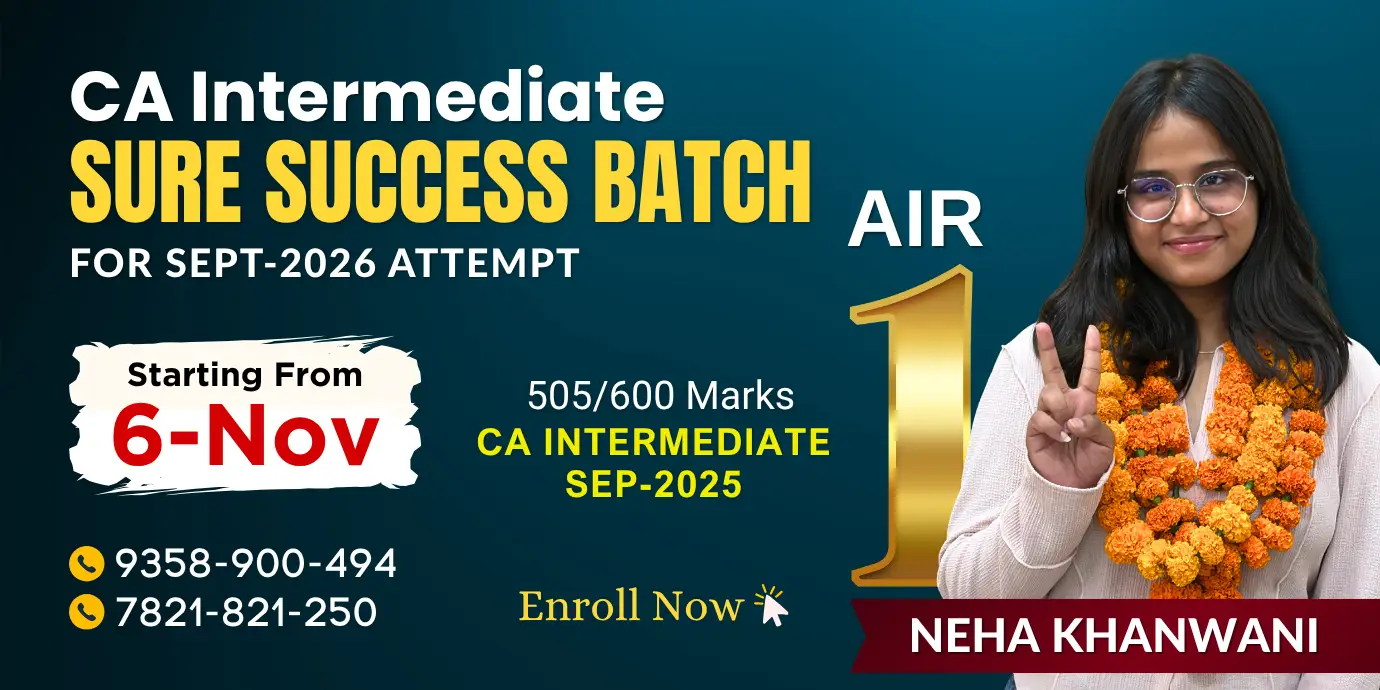 Sure Success Batch CA Intermediate for Sept. 2026 Sure Success Batch CA Intermediate for Sept. 2026