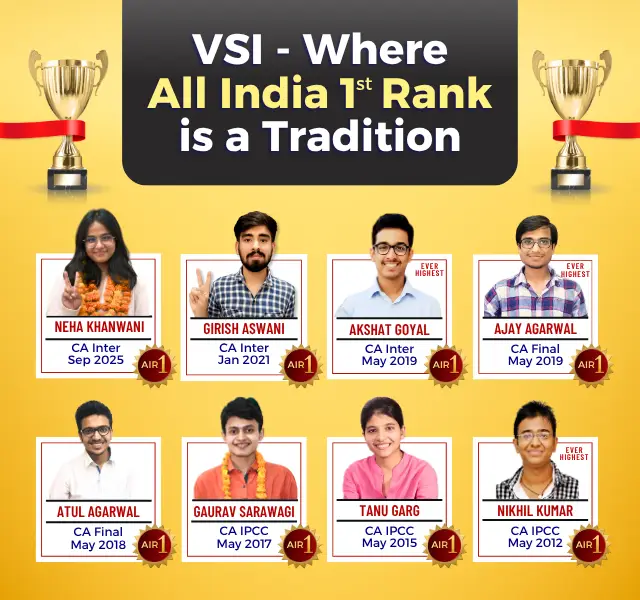VSI Jaipur Where All India 1st Rank is a Tradition VSI All India 1st Rankers