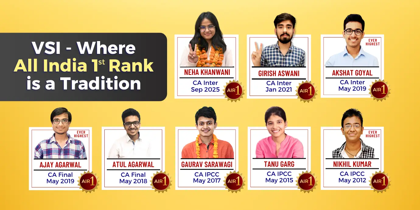 VSI All India 1st Rankers VSI All India 1st Rankers