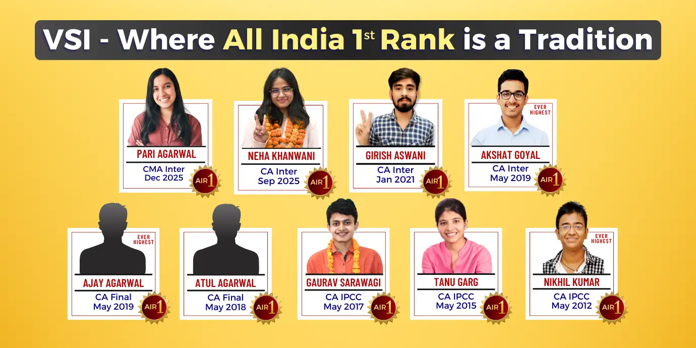 VSI All India 1st Rankers VSI All India 1st Rankers