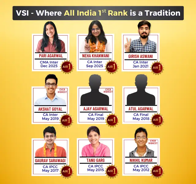 VSI Jaipur Where All India 1st Rank is a Tradition VSI All India 1st Rankers