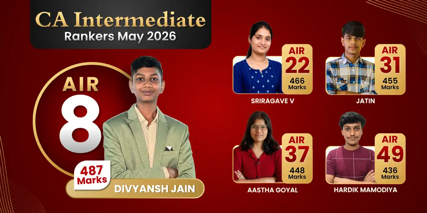 CA Inter May 2026 All India Rankers from VSI Jaipur CA Inter May 2026 All India Rankers from VSI Jaipur