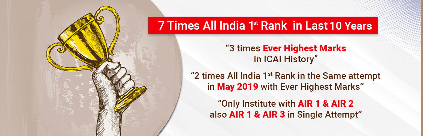 7 Time All India 1st Rank in Last 10 Years