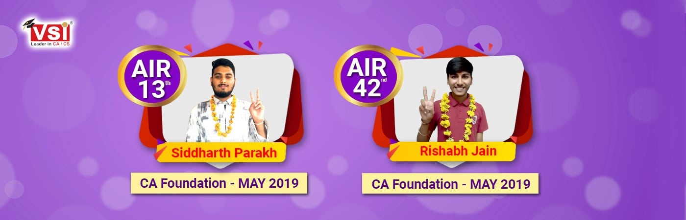 CA Foundation Rankers May 2019