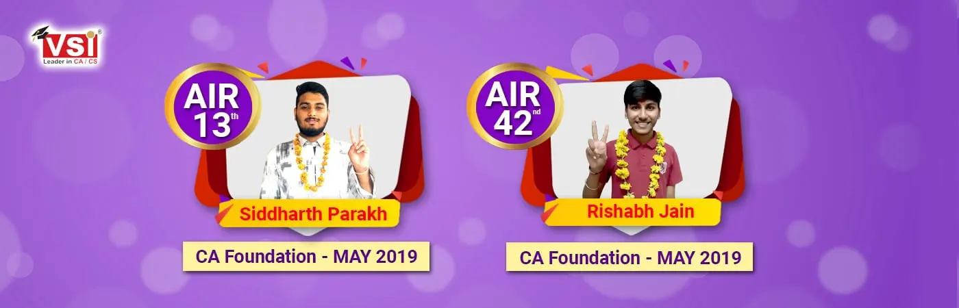 CA Foundation Rankers May 2019