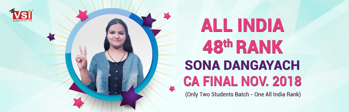 Sona Dangayach CA Final Result Nov. 2018