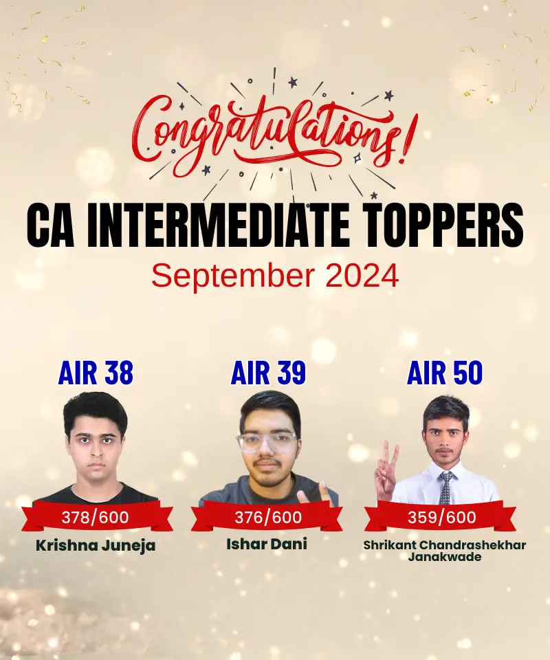 VSI All India Rank in CA Intermediate September 2024