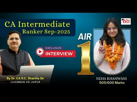 AIR 1Neha Khanwani Reveals Her Secrets to Unbeatable Success! | CA Inter Sept 2025 Topper Interview