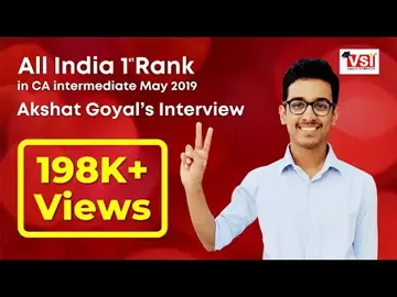 All India 1st Rank in CA Intermediate May 2019 - Interview of Akshat Goyal