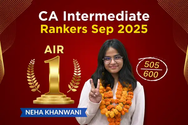 Neha Khanwani AIR 1st Ranker in CA Intermediate Sept 2025