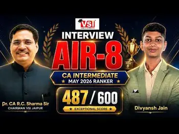  AIR 8 Divyansh Jain | CA Inter May 2026 | Scored 487/600  Exclusive Interview & Success Strategy!