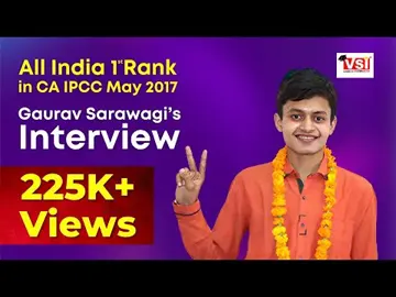 AIR-1 in CA IPCC May 2017 - Interview with Gaurav Sarawagi | VSI Jaipur
