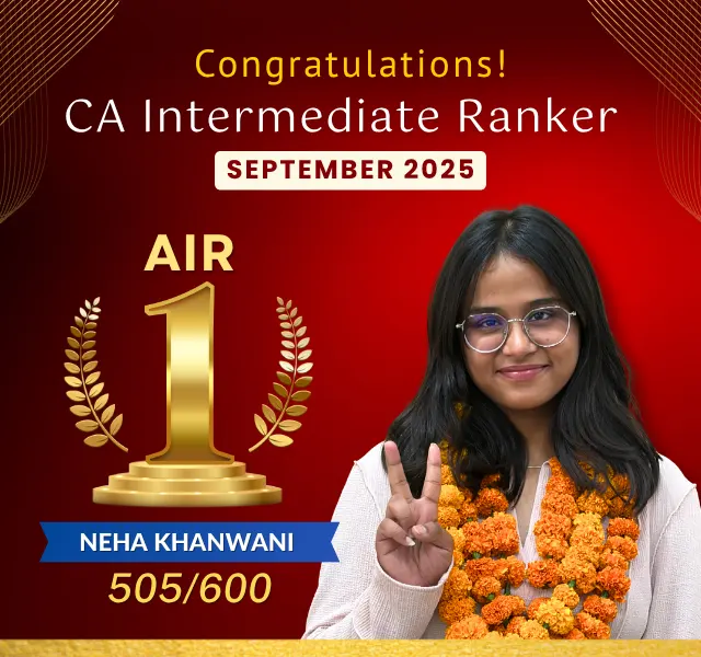 Neha Khanwani AIR 1st Ranker in CA Intermediate Sept 2025