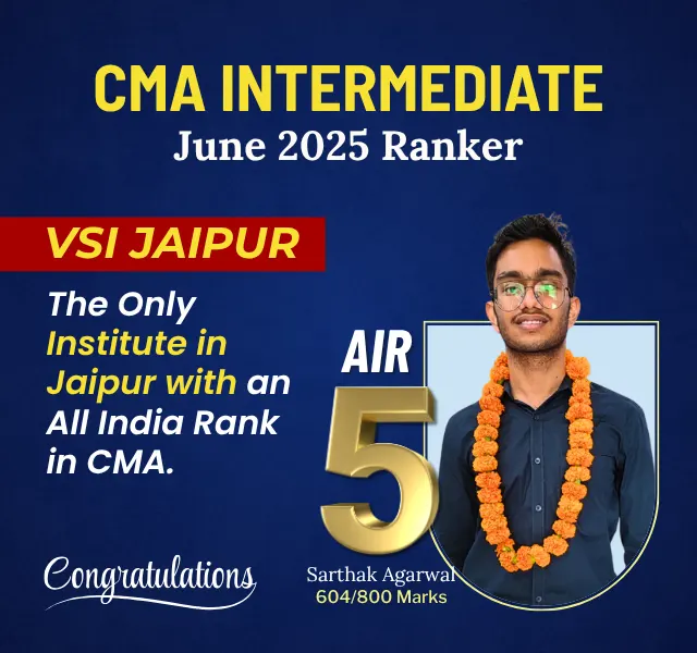 Sarthak Agarwal AIR-5 CMA Intermediate June 2025 Achievers