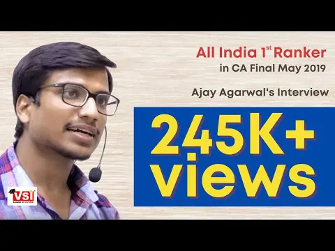 All India 1st Rank in CA Final May 2019 - Interview of Ajay Agarwal