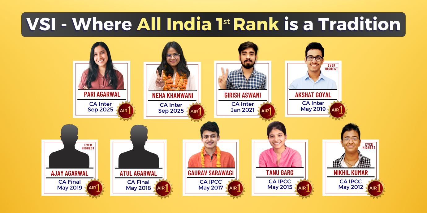 9 Time All India 1st Rank in last 15 years
