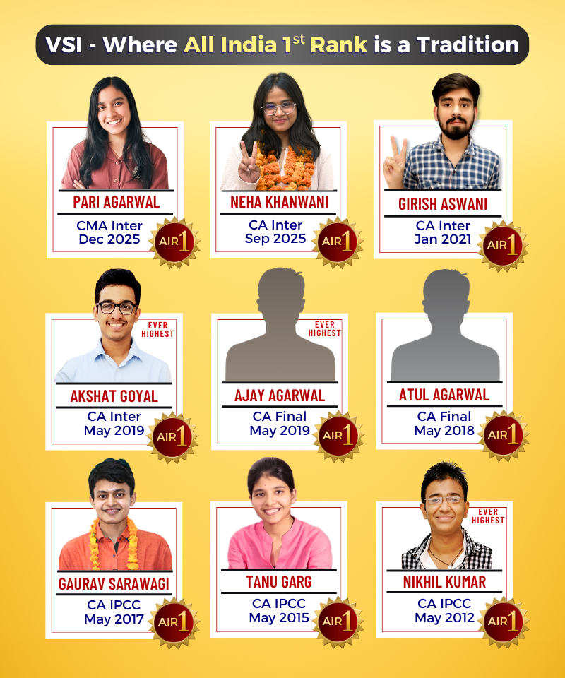 VSI where all india 1st rank