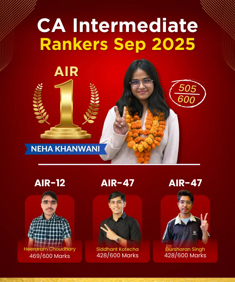 VSI Aakansha Maheshwari Air-47 CA Intermediate May 2025 Rankers