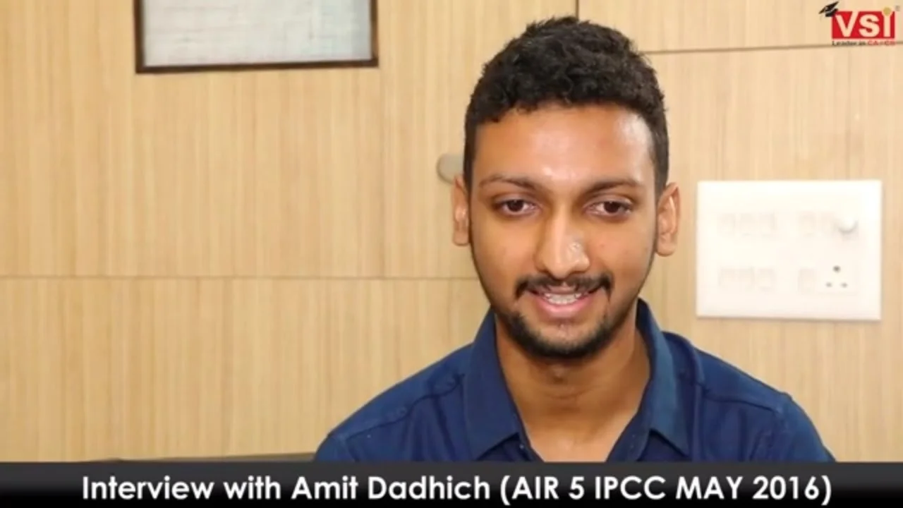 ipcc may 2016 topper interview amit dadhich