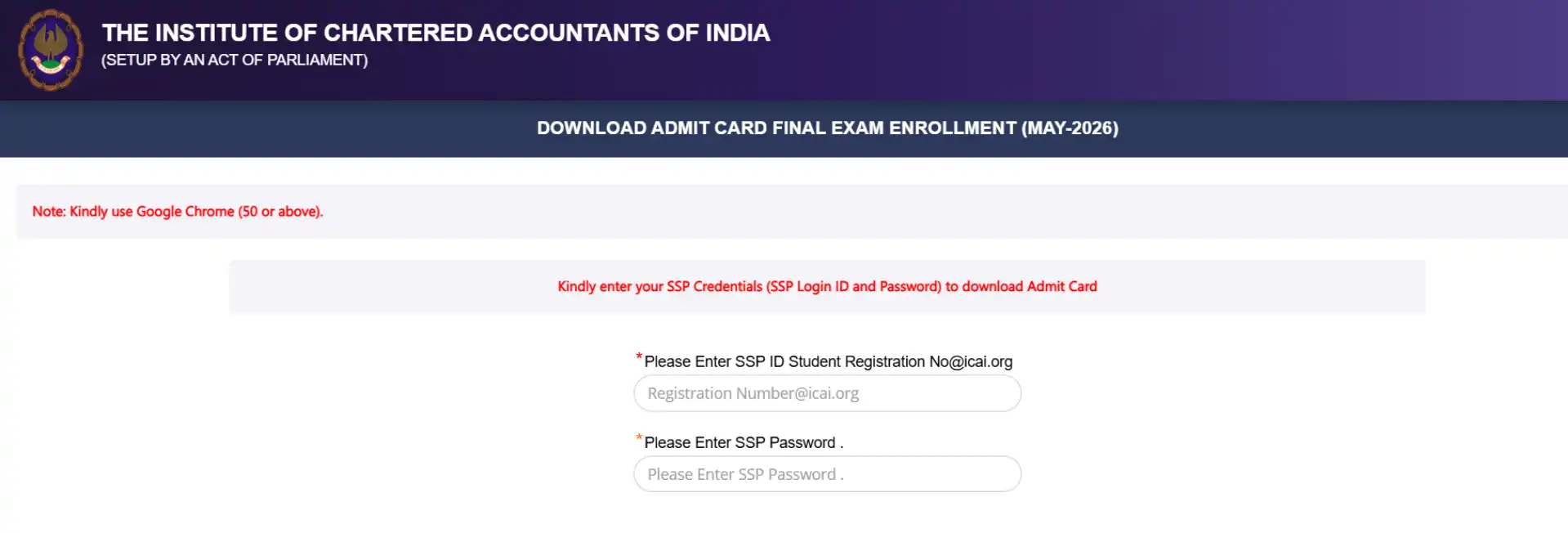 CA Final Admit Card May 2026 Out