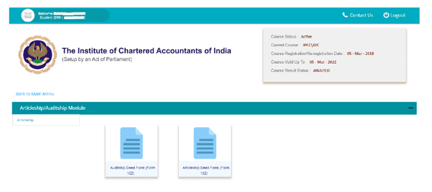 Filing the CA articleship termination form