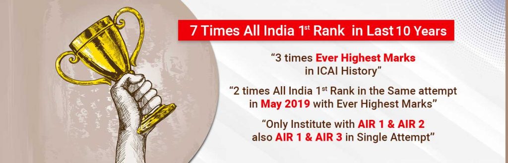 Best CA Institute in Ahmedabad with 7 Times All India Rank in the Last 10 years