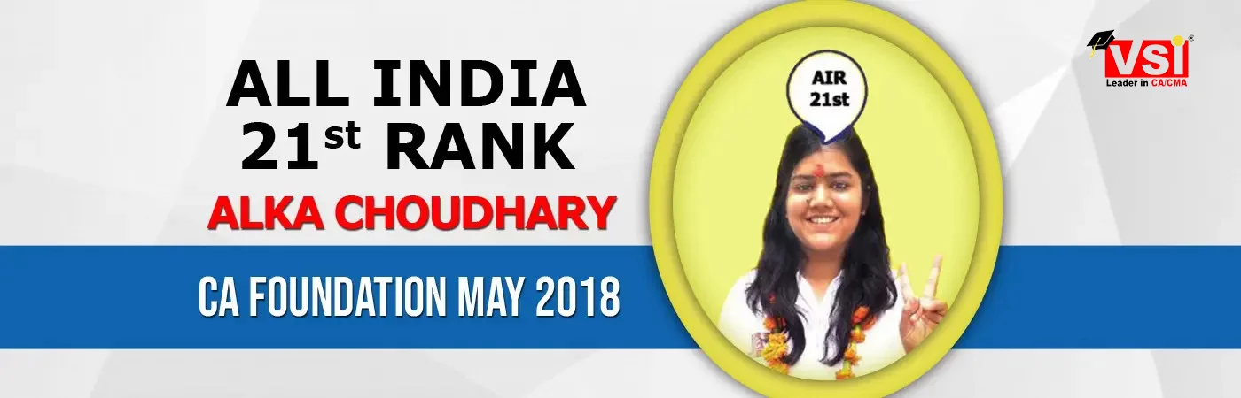 Alka Choudhary ca foundation June 2018