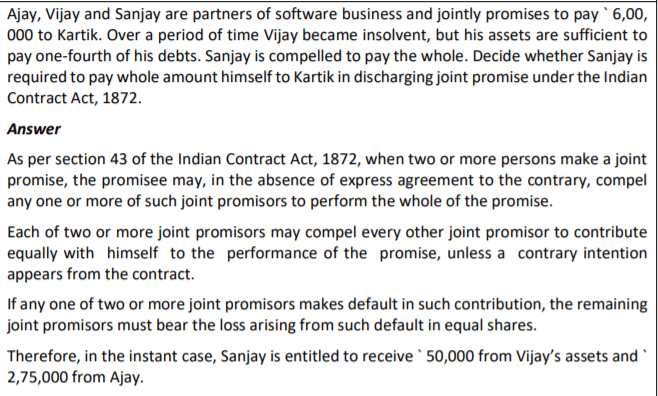 CA  Foundation Law case studies 1