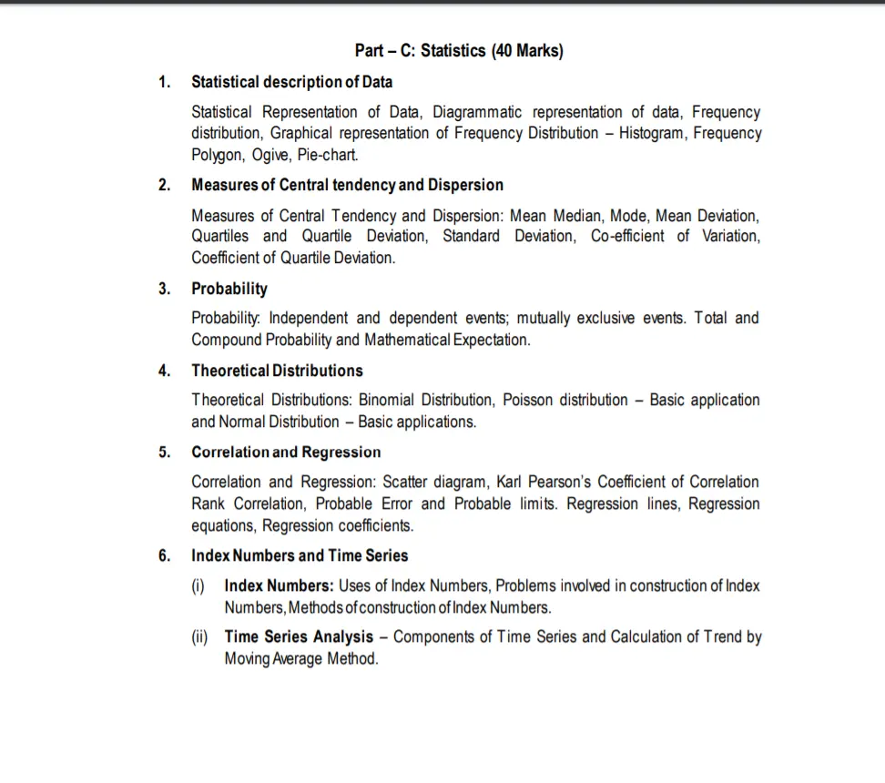 CA Foundation Maths Syllabus 2022