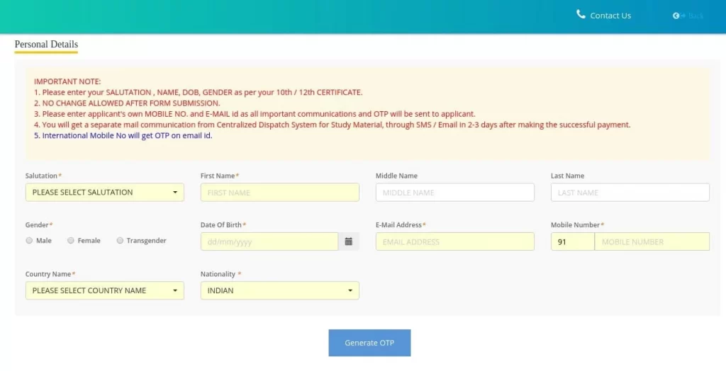 CA Foundation Registration process