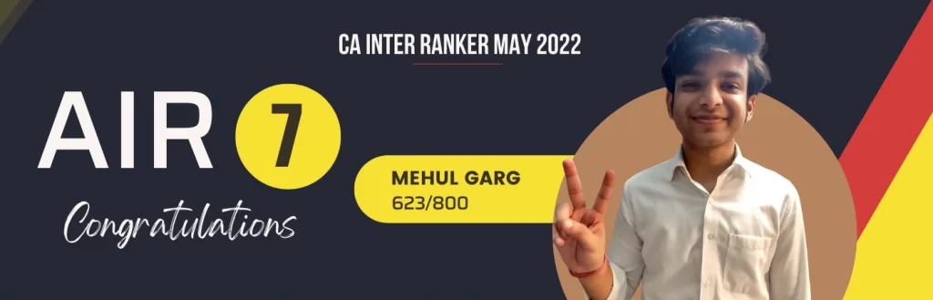 CA Inter Ranker May 2022 Mehul