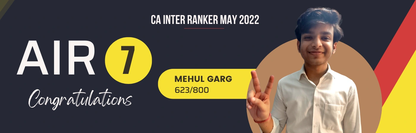 CA Inter Ranker May 2022 Mehul