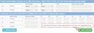 Entering Details in the form Entering Details in the form