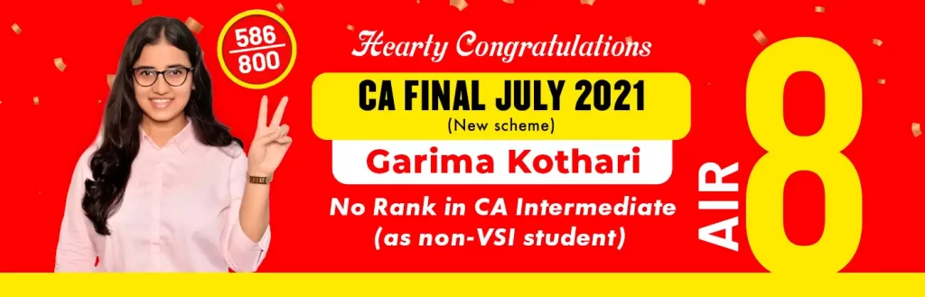 Garima Kothari CA Final Ranker July 2021