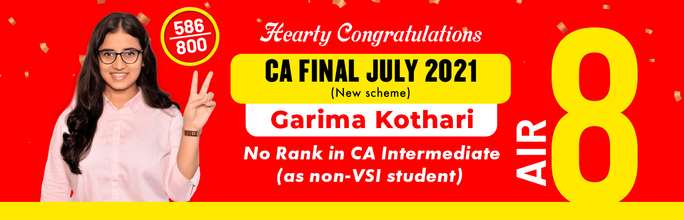 CA Final Ranker July 2021 Garima Kothari