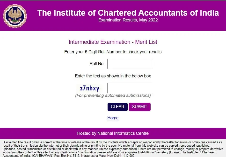 ICAI CA Inter Merit List