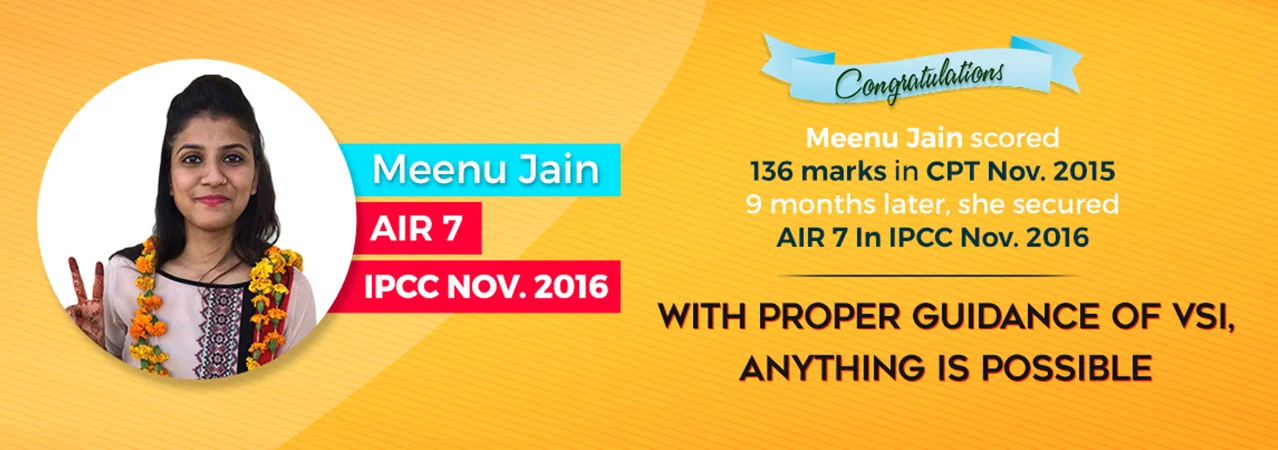 CA IPCC All India Ranker - Meenu