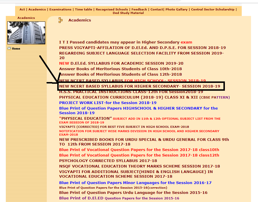 Downloading Class 12th MPBSE Syllabus 2023