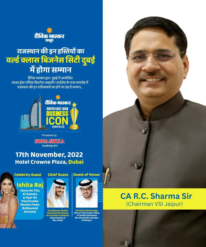South-East Asia Business Award to CA RC Sharma Sir