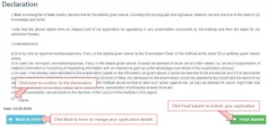 Submitting the CA Foundation Application Form Submitting the CA Foundation Application Form