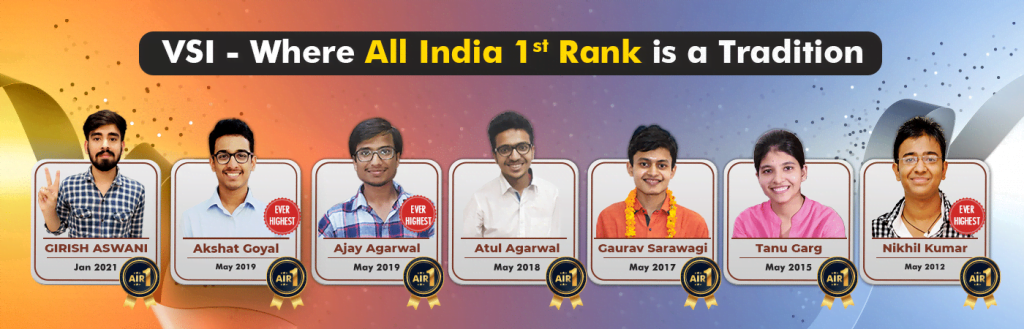 All India Rankers of VSI CA Coaching Classes