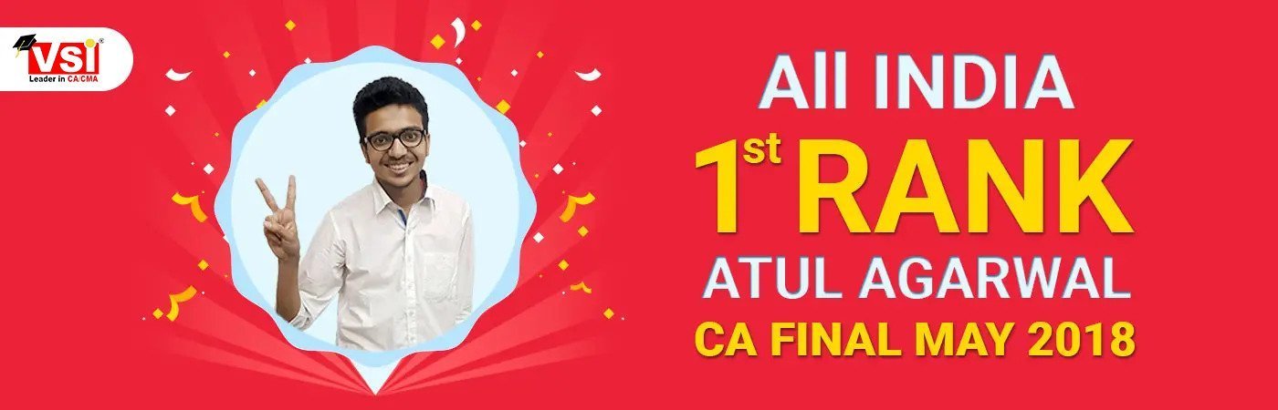 Atul Agarwal AIR 1 in CA Final May 2018