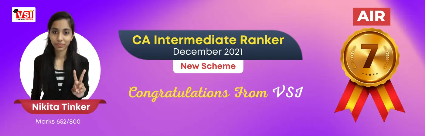 CA Intermediate Ranker Dec 2021 Nikita Tinker