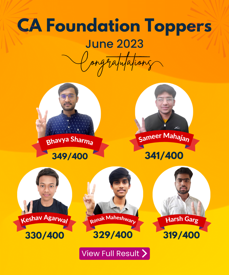 CA Foundation Toppers for June 2023 Exams 