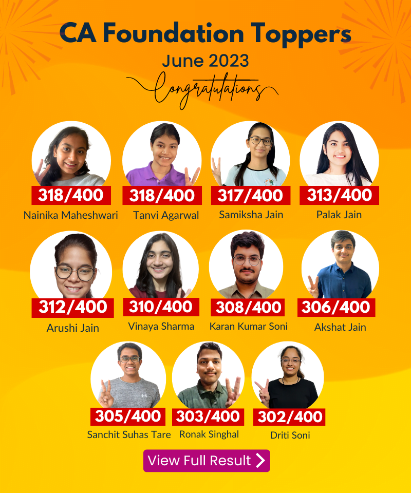 CA Foundation Toppers June 2023 Exams 