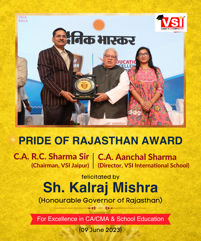 RC sir - Pride of Rajasthan award