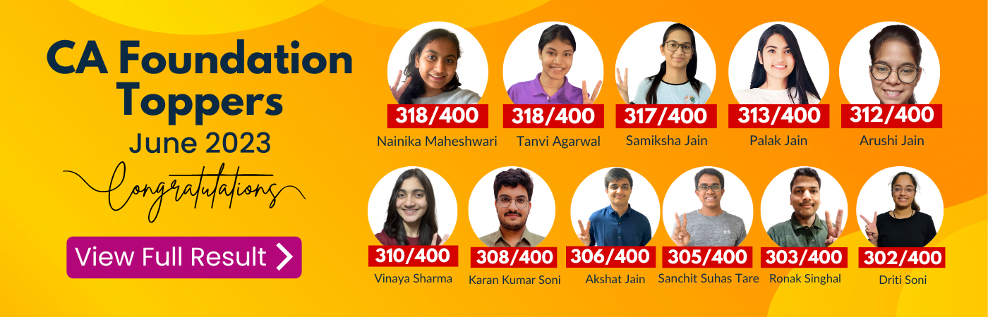 CA Foundation Toppers June 2023 Exams 