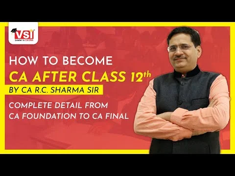 CA RC Sharma sir's Guidance on How to become CA after class 12th.
